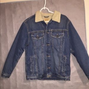 Old navy denim sherpa lined jacket